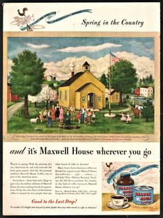 1946 MAXWELL HOUSE Coffee Vintage Food AD Kitchen Decor Arbor Day 1 Room School